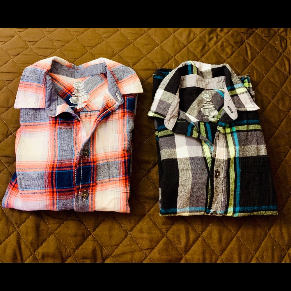 2 pcs Long Sleeves Button down  for big boys